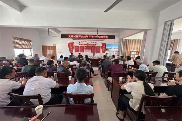 龙南村召开七一党员大会 共庆党的生日