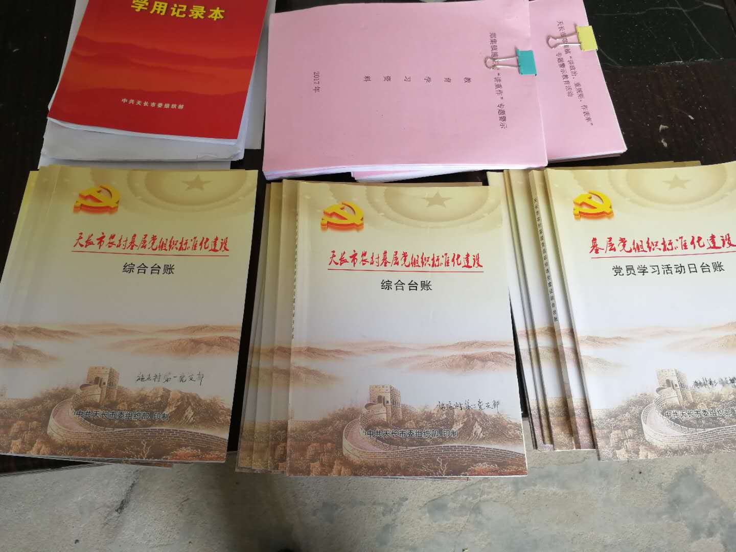 施庄村党建工作台账规范化