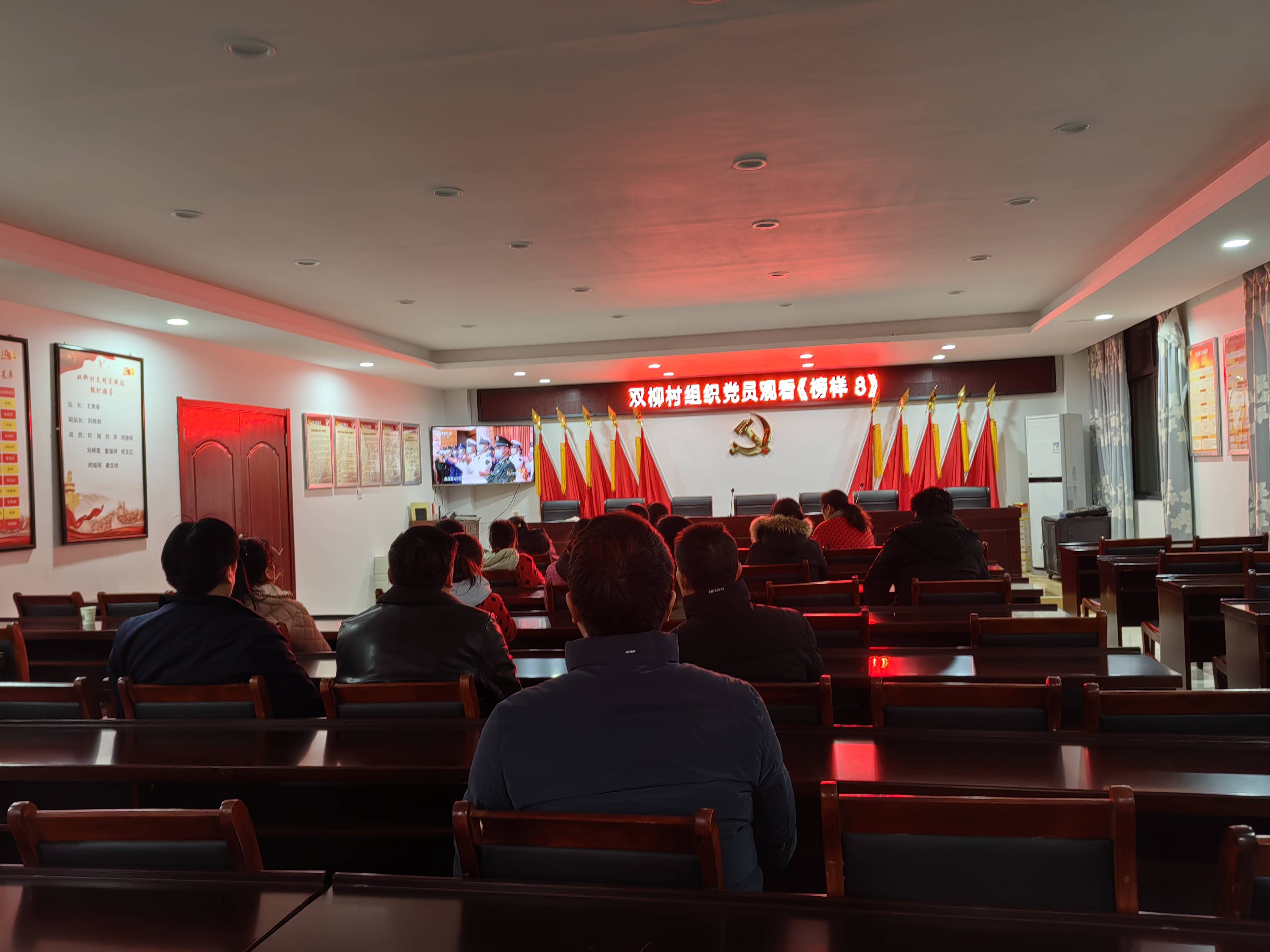 双柳村组织党员群众观看《榜样8》