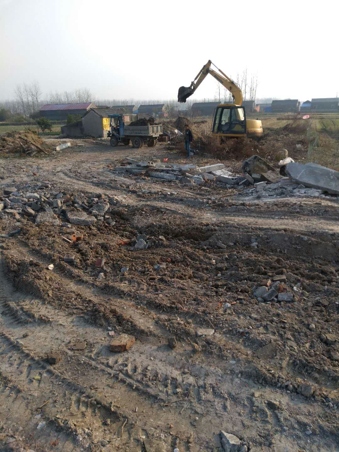 金埠村徐坝组土地复垦施工图片