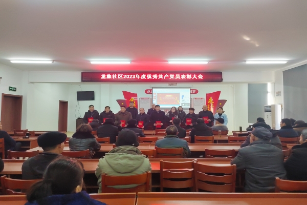 杨村镇龙集社区：表彰2023年度“优秀共产党员”